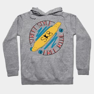 Skate board design. Extreme sports. Street style. Free ride. Hoodie